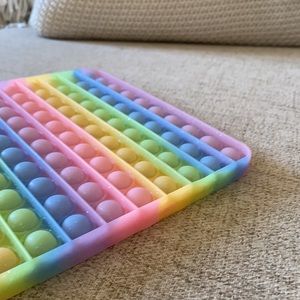 NEW large kids rainbow pop it sparkle tablet toy